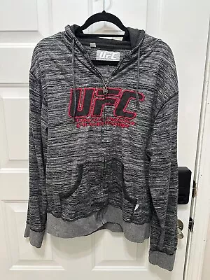 Men’s Vintage UFC Black/Gray Zip Up Hoodie XL • $19.99