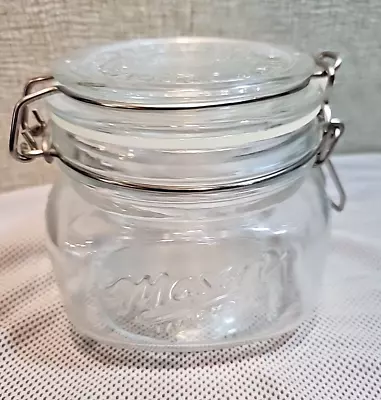 Mason Craft & More 1 Embossed 10oz Jars Storage Glass W/Locking Lid • $9.97