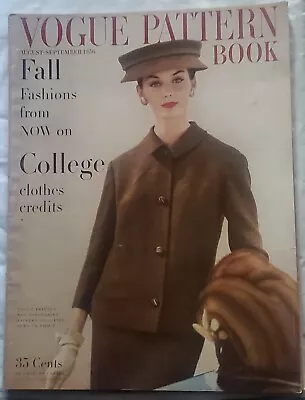 Vintage *Rare* VOGUE PATTERN BOOK / Magazine August - Sept 1956 Vol. 31 No. 1 • $74.99