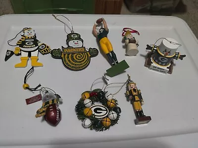 Green Bay Packers Christmas Ornament Lot Of 8 • $39.99