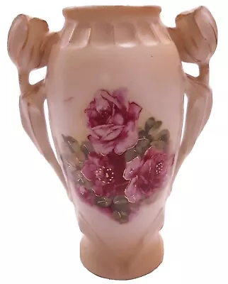 Vintage Vienna Austria Ceramic Vase Rose Bud Handles Gold Trim Stamped Austria • $34.38