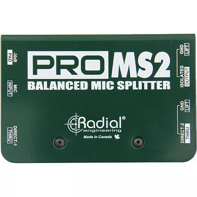 Radial ProMS2 Passive Microphone Splitter • $149.99