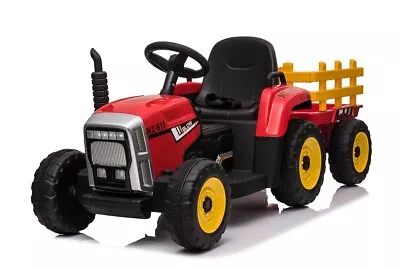 £159.99 • Buy Kid's Red R/C Motor Tractor & Trailer - 12V Kids' Electric Ride On