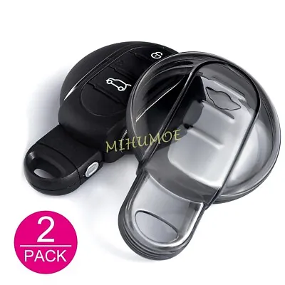 2x Transparent Black TPU Car Key Cover Case For Mini Cooper F54 F55 F56 F57 F60 • $12.97