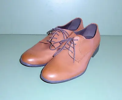 H&M Men's Brown Faux Leather Derby Oxford Dress Shoes Model 264016 Size 7.5 • $9.99