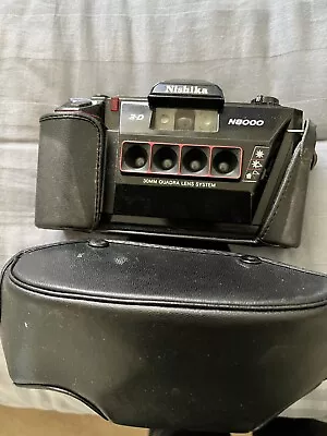 Vintage Nishika N8000 30mm Quadra Lens System Camera W/case • $30