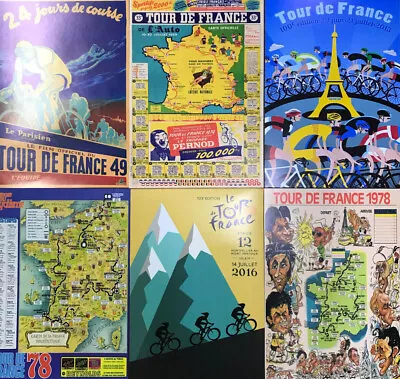 Tour De France Metal Signs Route Maps Years Printed Bike Cycling Posters A45 Art • £6.99