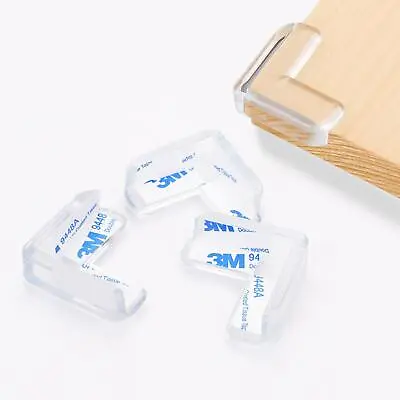 4x Clear Rubber Furniture Corner Edge Table Cushion Guard Protector Kids Safety  • £3.48
