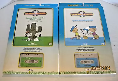 Snoopy Worlds Of Wonder Snoopy Baseball Game Book & Tape & Spike & The Cat Next • $49.99