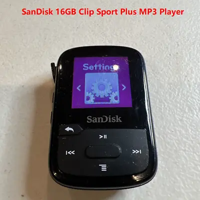 SanDisk 16GB Clip Sport Plus MP3 Player SDMX28-016 BLACK - 95% New! • $29.07