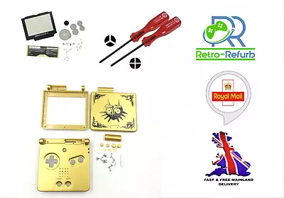 Zelda Gold GameBoy Advance SP Replacement Shell Screen Tools Nintendo GBA SP • £12.95