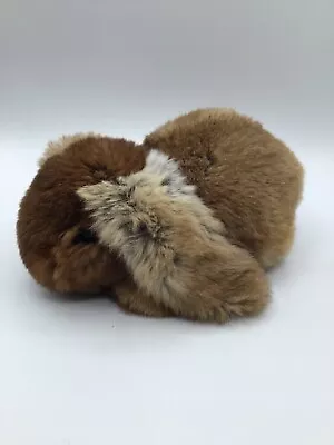 Vintage Real Mink Fur & Leather Baby Rabbit By Bear Mountain Handcrafted 8  • $120