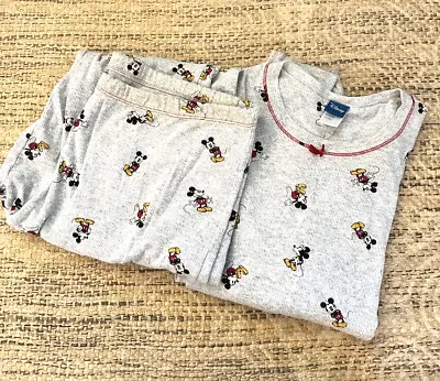 Two Piece Mickey Mouse Pajama Set Women's Large Character Set Sleep Lounge Pants • $16