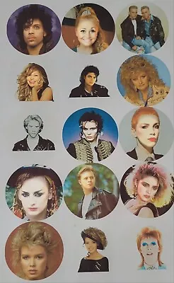 1980s Party Pop Music  X15 Edible Precut Cupcake Topper  • £3.95