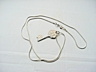 £12.99 • Buy Necklace & Pendant. 21 St Key To The Door, All 925  Silver. Marked Nicely.  Long