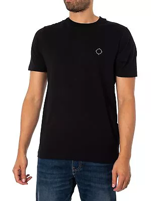 MA.STRUM Men's Oversized Back Logo Print T-Shirt Black • £74.95