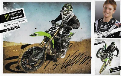 *ryan Villopoto*signed*autographed*photo Card*monster*energy*kawasaki*champion* • $39