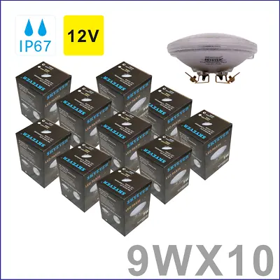 10 Pack LED Bulb PAR36 9W 12V LightWater ResistantMulti-purpoe BaseOutdoor • $122.48