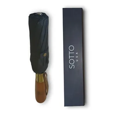 SOTTO Classic - Luxury Automatic Umbrella Business Windproof Wooden Black • $29.99