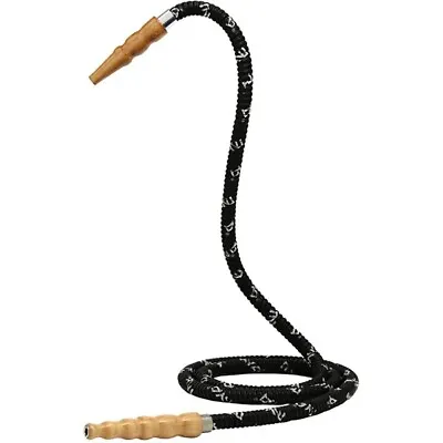 64  Black Mya Hookah Hose With Wooden Tip Durable Washable Shisha Pipe Hose • $9.69