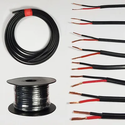 Automotive Round Twin 2 Core Cable 12v/24v Thinwall Red/black Auto Wire • £3.39