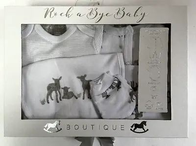 Baby Unisex Lambs 5 Piece Babywear Set In Gift Box • £9.99