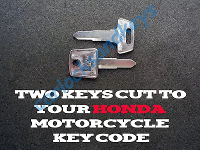 2002-2009 Honda VTX 1300 1800 Motorcycle Keys Cut By Code -2 Working Keys • $18.45