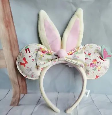 Disney Minnie Mouse Easter Reigning Rabbits Bunny Ear Headband Posable • $14.87