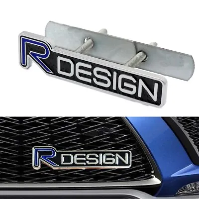 R DESIGN Front Grill Grille Kidney Badge BLUE METAL Emblems Decal Fits All • £5.97