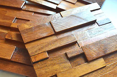 £14.90 • Buy Wall Tiles, Decorative Wall Panels, Wall Covering, Wood Mosaic Tiles, Panelling