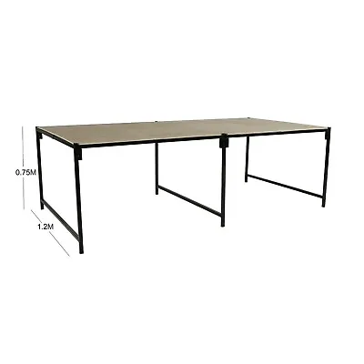 1.2M (4') Wide 3.7M - 4.3M Long Steel Framed Strong Portable Market Stall Table  • £208.25