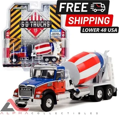 Greenlight 45150c 1:64 2019 Mack Granite Cement Truck (red White & Blue) • $19.95