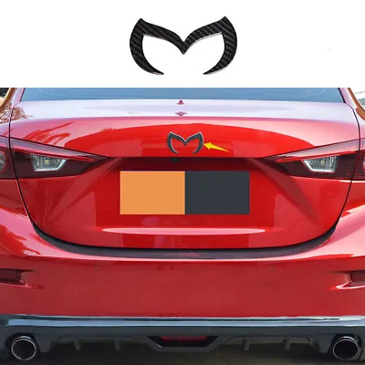 100% Carbon Fiber Rear Trunk Emblem Badge Logo For Mazda6 Mazda3 • $14.16