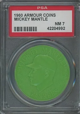 Mickey Mantle 1960 Armour Coins  Green  ** PSA 7 ** Yankees Legend / Tough Item • $189.99