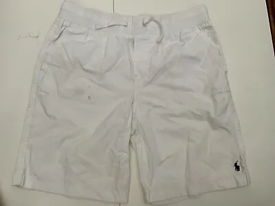 £15 • Buy Boys Polo Ralph Lauren Summer Shorts 14 Years White Colour Elasticated Waist VGC