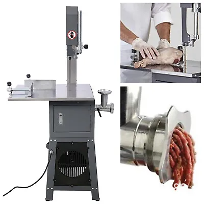 Electric Bone Cutting Bandsaw W/ Grinder Machine Butcher Saw Cutter & Grinding • $445.99