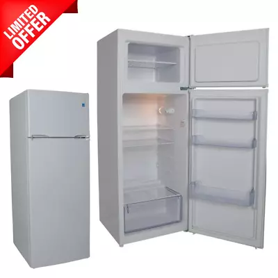 7.3 Cu. Ft Top-Freezer Refrigerator White Apartment Garage Mini Fridge Shelf NEW • $242.99