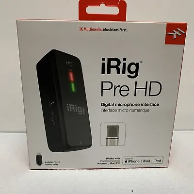 IK Multimedia IRig Pre HD - Audio Interface With Microphone Preamp #036 • $90