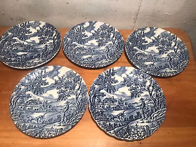 The Hunter By Myott Blue Plates 5 • £7.50