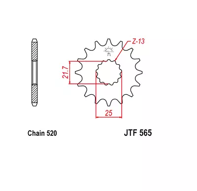 Jt Sprocket 15 Transmission 520 For Kawasaki Z650 Abs 2017 - 2023 • £8.79