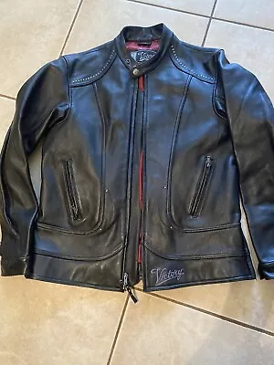 Women’s Victory Motorcycle Leather Jacket LT EUC • $75