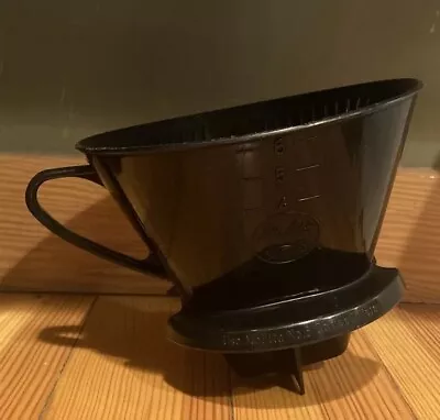 Melitta Pour Over Coffee Filter No. 6 For 4 To 6 Cups Black Plastic Handle READ! • $19.99