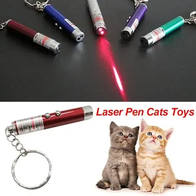 Pet Laser Pen Dog Cat Toy Light Animal Torch Pointer Keyring Flash Puppy Kitten • $7.49