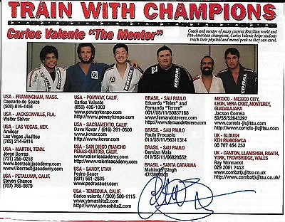 Carlos Valente Signed 5x6.5 Magazine Ad Photo UFC Pride BJJ Jiu-Jitsu Autograph • $19.99