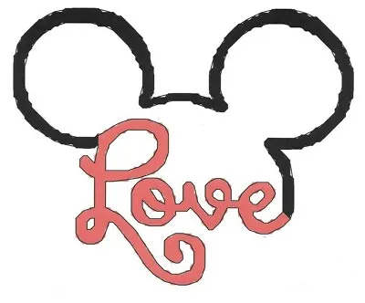 Mickey Mouse Ears Love Counted Cross Stitch Pattern • $3.45
