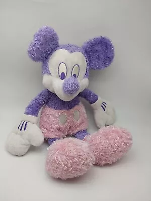 Disney Seersucker Purple & Pink Mickey Mouse 7  Plush Rare • $12