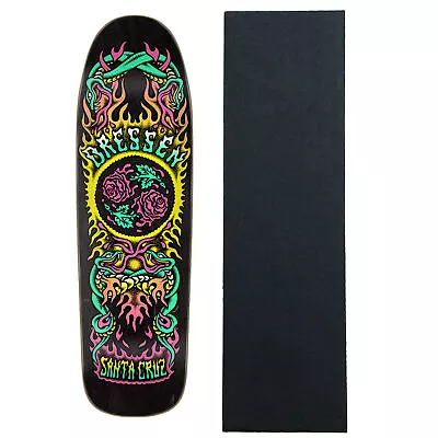 Santa Cruz Skateboard Deck Dressen Rose Crew Two Shaped 9.31  X 32.36  With Grip • $67.95