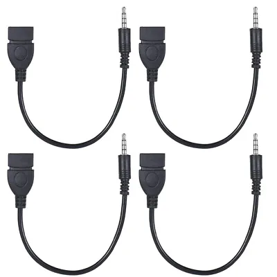 4 Pack 3.5mm Male Audio AUX Jack To USB 2.0 Type A Female OTG Converter Adapter • $8.86