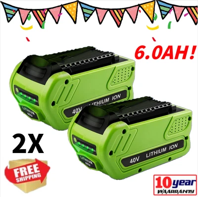 $44.64 • Buy 40V 6.0Ah For Greenworks G-MAX Lithium Battery 29472 29462 29252 20202 40 Volt