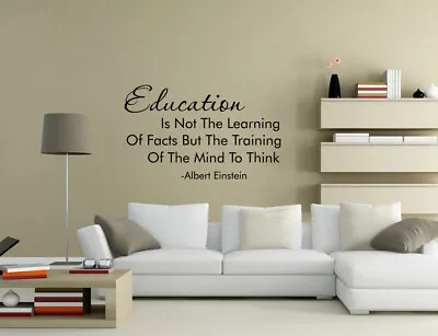 £5.28 • Buy Education Training Mind To Think Quotes Nursery School Wall Stickers UK 50GG